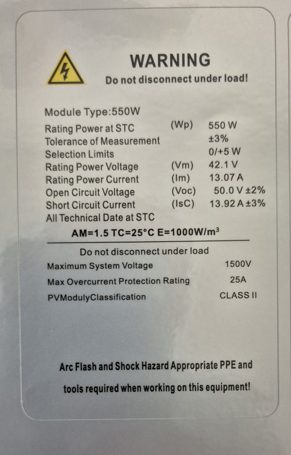 Fotovoltaický panel AKCOME SK9612MDGDC-550W | bifacial | 21,7% účinnost | stříbrný rám - Image 4